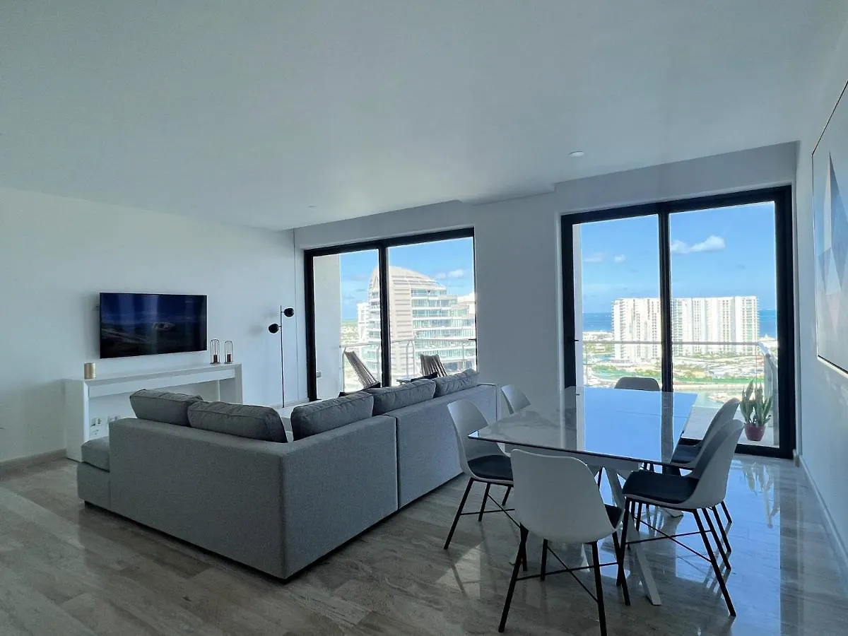 Apartment Top Floor, Amazing Sea View In Puerto Cancun